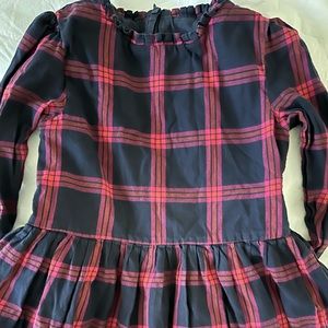 Jacadi Pink Plaid Long Sleeve Dress Size 8